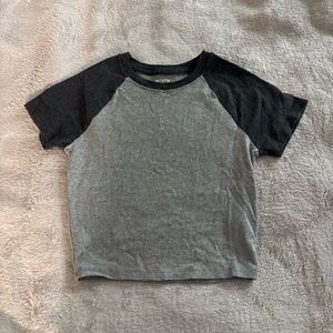 Gray and Black Raglan T-Shirt